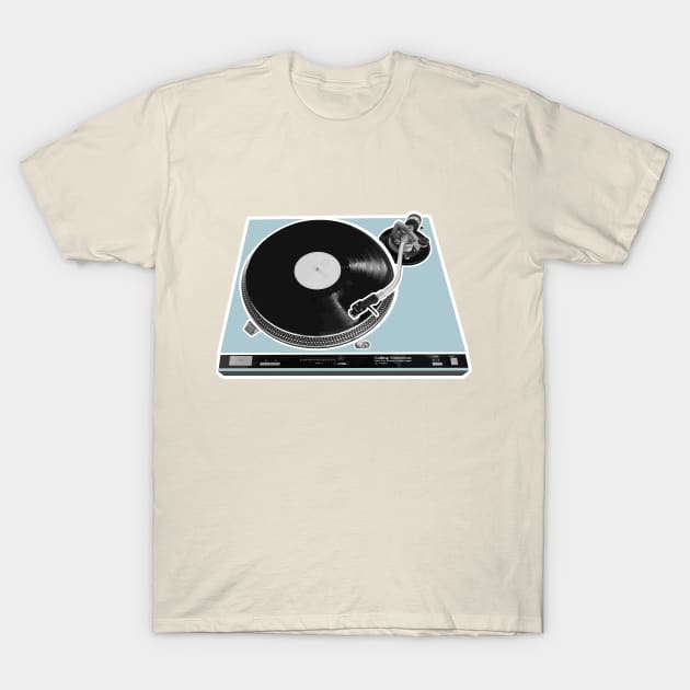 Classic Turntable in Gray T-Shirt by callingtomorrow